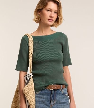 Blusa Básica de Punto con Escote Bote 2