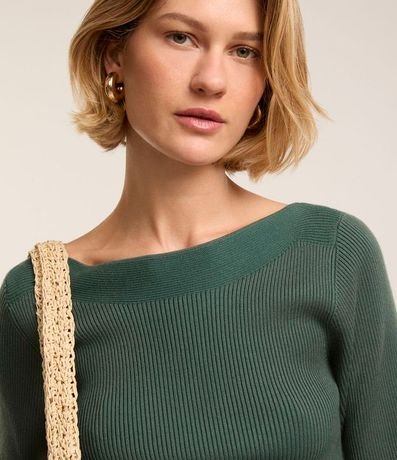 Blusa Básica de Punto con Escote Bote 5