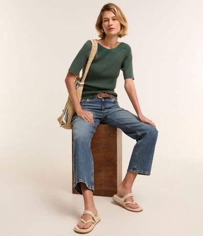 Blusa Básica de Punto con Escote Bote 6