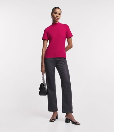 Blusa Básica en Media Malla con Cuello Alto 2