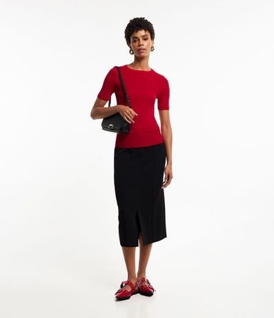 Blusa Básica en Punto con Manga Corta 2