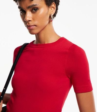 Blusa Básica en Punto con Manga Corta 3