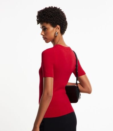 Blusa Básica en Punto con Manga Corta 5