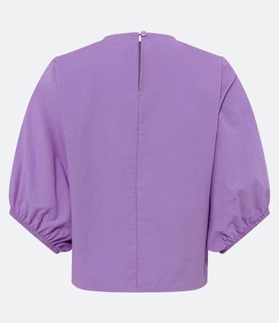 Blusa Manga Abullonada en Laise con Textura Cutout 3