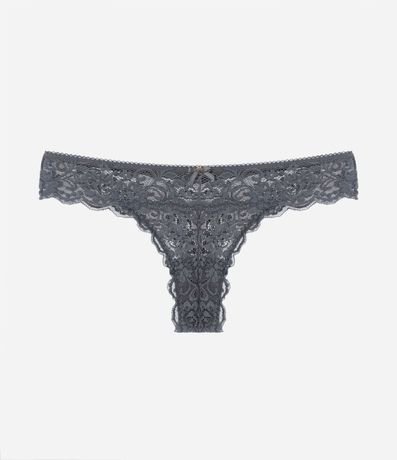 Bombacha Bikini Hilo en Encaje Floral con Moña en la Cintura 5