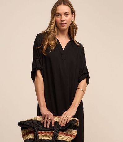 Vestido Corto en Viscosa con Manga 3/4 2