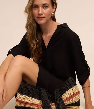 Vestido Corto en Viscosa con Manga 3/4 6