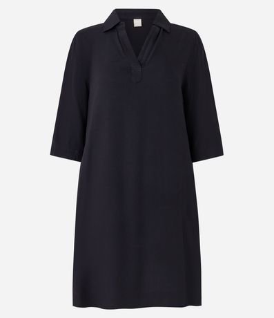 Vestido Corto en Viscosa con Manga 3/4 7