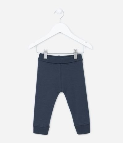 Pantalón Infantil con Cintura Plegada y Puños Canalé - Talle RN a 18 Meses