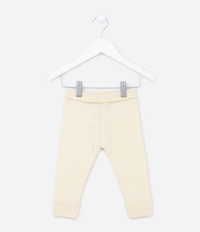 Pantalón Infantil con Cintura Plegada y Puños Canalé - Talle RN a 18 Meses