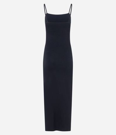 Vestido Largo en Algodón con Abertura Lateral 6