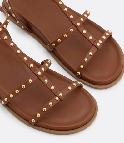 Sandalia Plana con Tiras Adornadas por Remaches 3