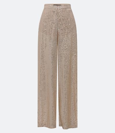 Pantalón Pantalona en Lentejuela Metalizada y Forro 1