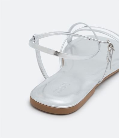 Sandalia Plana con Tiras Finas y Puntera Redonda 4