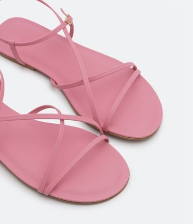 Sandalia Plana con Tiras Finas y Puntera Redonda 2