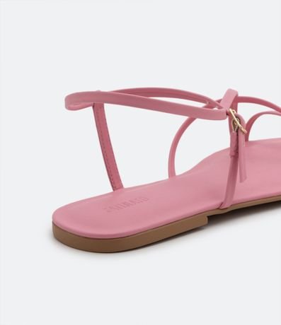 Sandalia Plana con Tiras Finas y Puntera Redonda 3