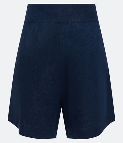 Short Recto en Viscolino con Detalle em la Cintura y Bolsillos 2