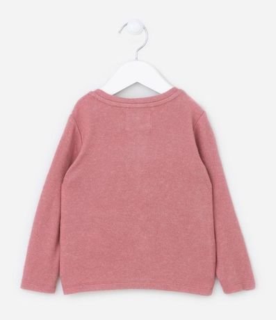 Blusa Infantil en Viscosa Felpuda y Bordado en el Pecho - Talle 1 a 5 años 2