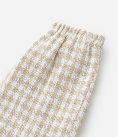 Pollera Infantil en Tweed Cuadrillé con Diferentes Botones - Talle 5 a 14 años 4