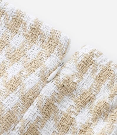 Pollera Infantil en Tweed Cuadrillé con Diferentes Botones - Talle 5 a 14 años 5