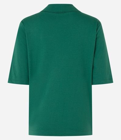 Blusa en Algodón con Cuello Alto y Manga Corta 6