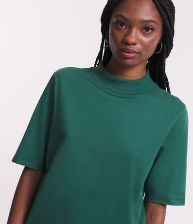 Blusa en Algodón con Cuello Alto y Manga Corta 4