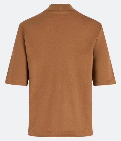 Blusa en Algodón con Cuello Alto y Manga Corta 6