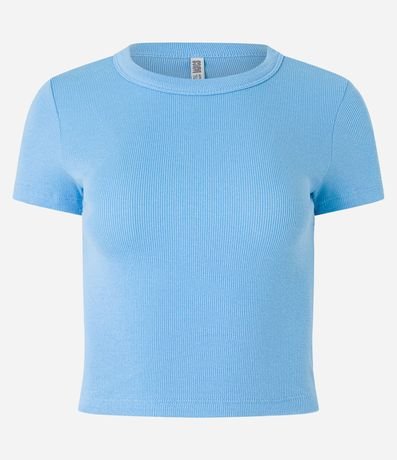 Blusa en Rib Acanalada con Manga Corta 5