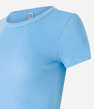 Blusa en Rib Acanalada con Manga Corta 6