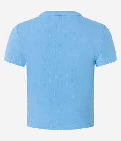 Blusa en Rib Acanalada con Manga Corta 7