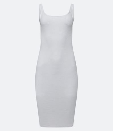 Vestido Midi en Algodón con Escote Cuadrado 4