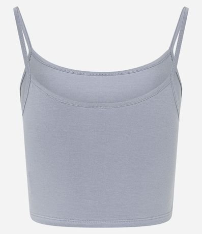 Blusa Musculosa Cropped en Algodón con Breteles Finos 7