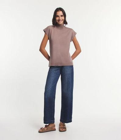 Blusa en Punto con Cuello Alto 3