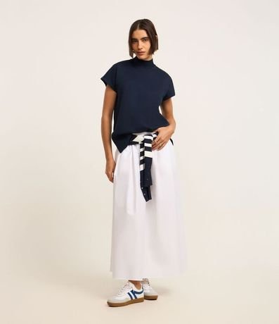 Blusa en Punto con Cuello Alto 2