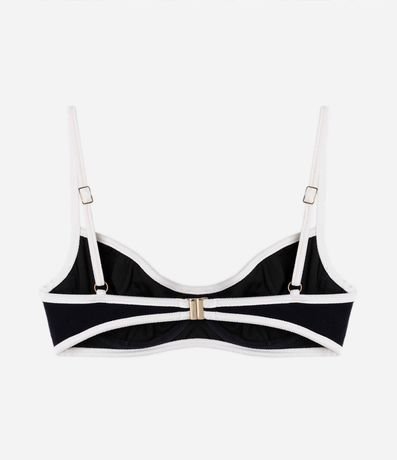 Bikini Top Media Taza en Microfibra con Detalle Bies Contrastante 6