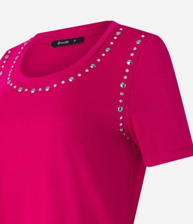 Blusa en Viscosa con Brillos Aplicados en el Cuello y Sisa 6