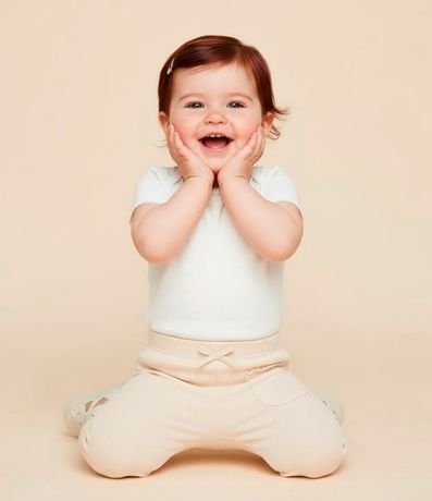 Pantalón en Rib Infantil con Moña y Bolsillo Delanteros - Talle 0 a 18 meses 1