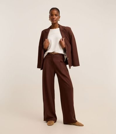 Blusa Manga Corta en Viscosa con Costura Contrastante 2