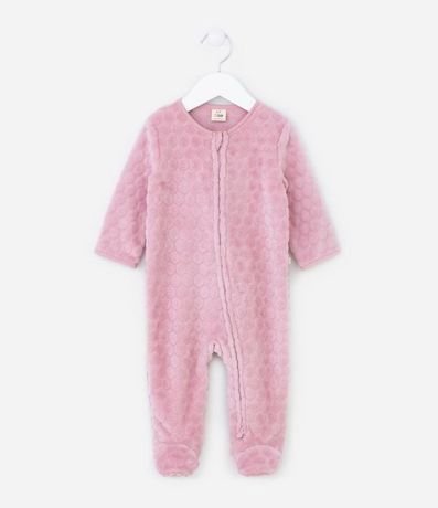 Mono Infantil en Fleece con Textura y Pies - Talle RN a 24 meses