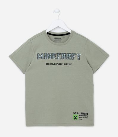 Remera Infantil Manga Corta con Estampa Minecraft - 5 a 14 años