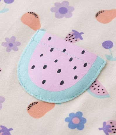 Pijama Corto Infantil con Estampa de Frutas y Bolsillo de Sandía - Talle 2 a 4 años 8
