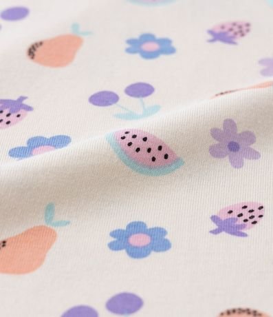 Pijama Corto Infantil con Estampa de Frutas y Bolsillo de Sandía - Talle 2 a 4 años 5