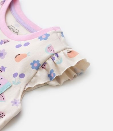Pijama Corto Infantil con Estampa de Frutas y Bolsillo de Sandía - Talle 2 a 4 años 6