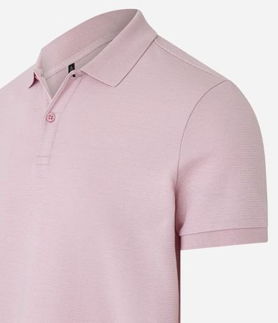 Polo Slim en Media Malla con Botones y Textura Acanalada 8