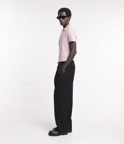 Polo Slim en Media Malla con Botones y Textura Acanalada 5