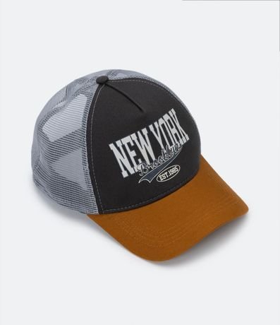 Gorra Trucker con Visera Curva y Estampado New York Brooklyn 2