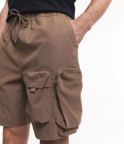 Bermuda Cargo con Cintura Elástica y Bolsillos Tacticos 4
