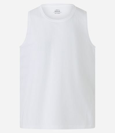 Musculosa Regular Deportiva en Algodón Peruano con Cuello Redondo