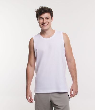 Musculosa Regular Deportiva en Algodón Peruano con Cuello Redondo