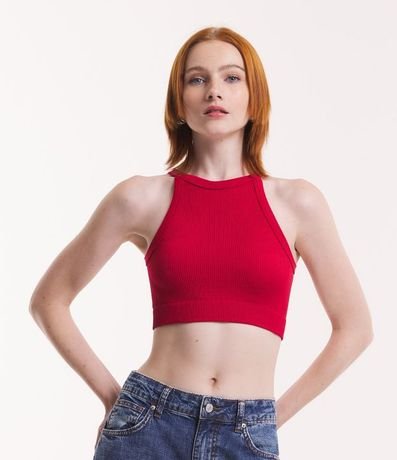 Blusa Cropped sin Manga con Escote Halter 1